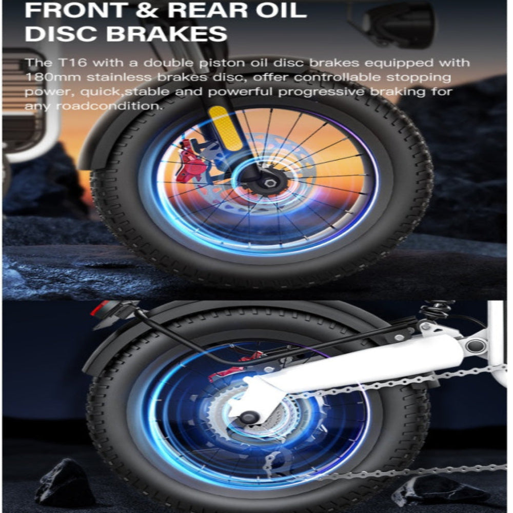 front and rear oil disc brakes ebike coswheel