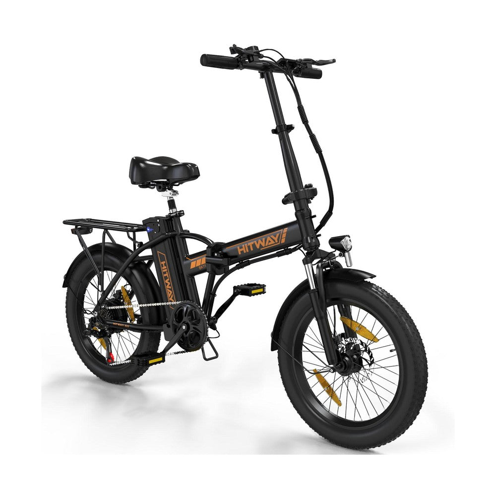Black electric bike with 'HItway' branding on a white background