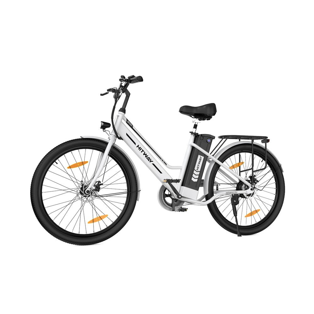 Electric bicycle with 'Hitway' branding on a white background