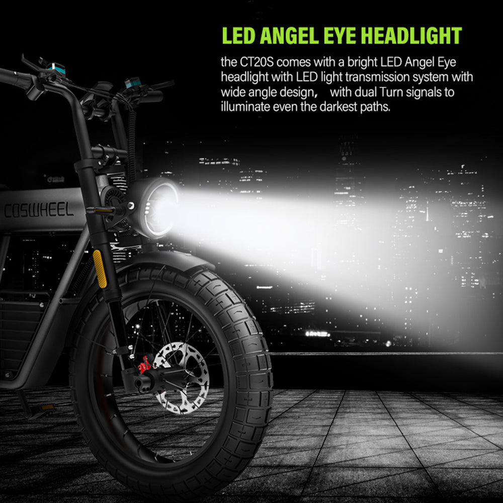 led angel eye headlight coswheel ebike