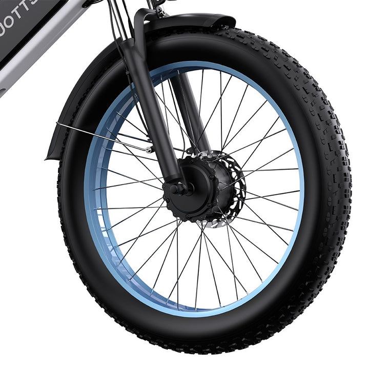 Close-up of a bicycle wheel with a white background