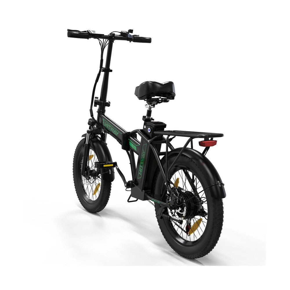 Black electric bike on a white background