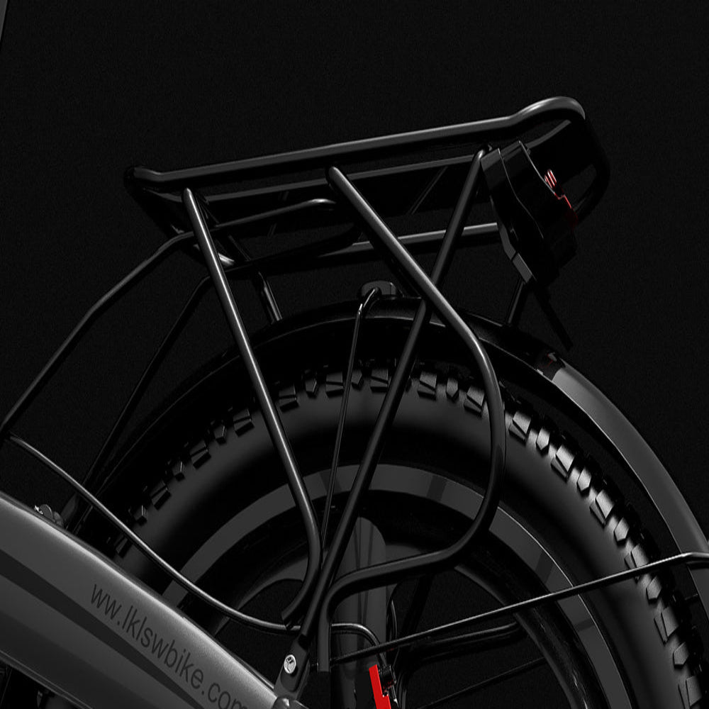 Close-up of a black bicycle rack on a dark background