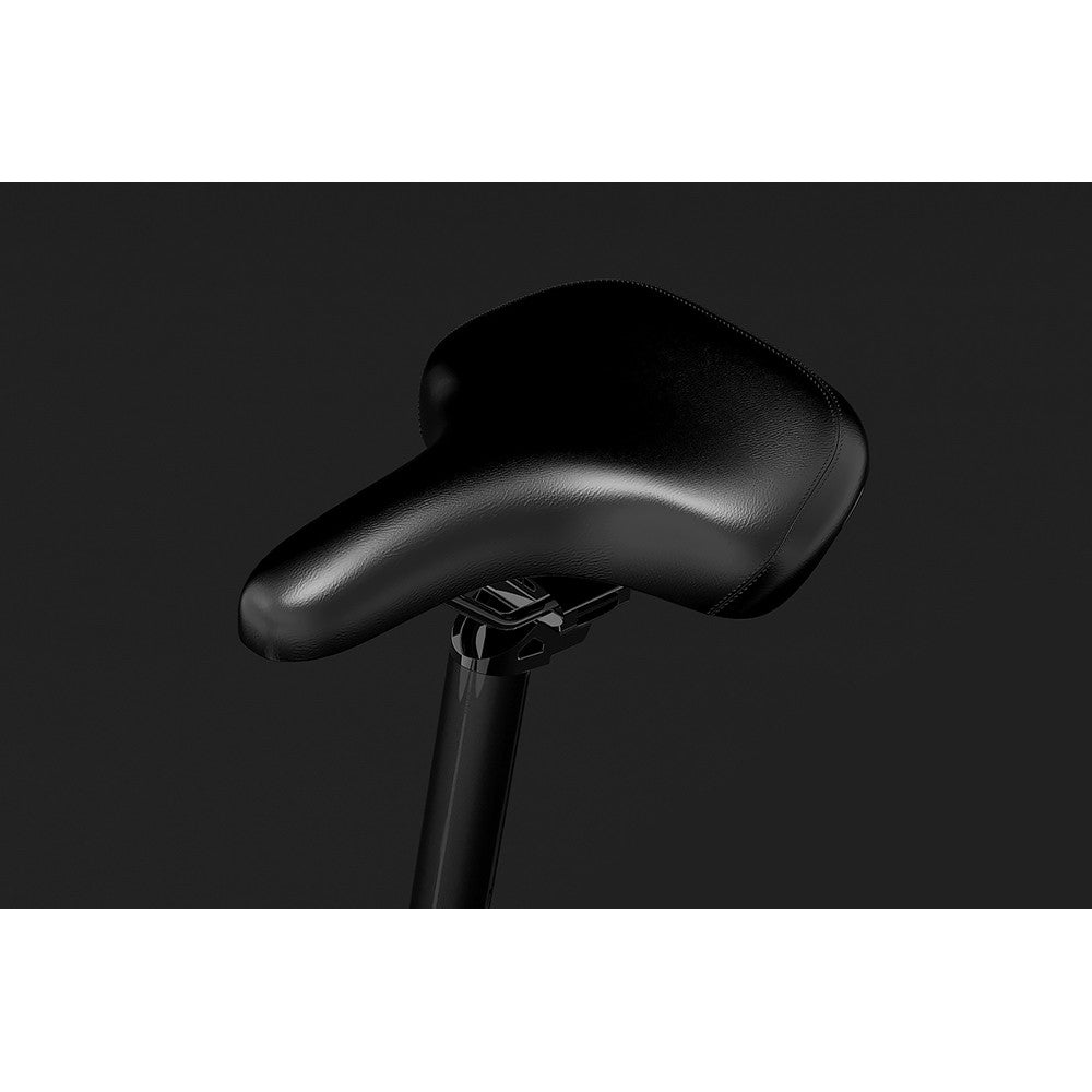 Black bicycle seat on a black background
