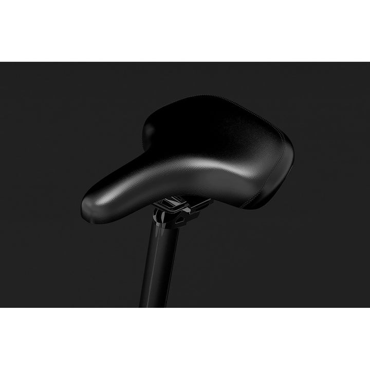 Black bicycle seat on a black background