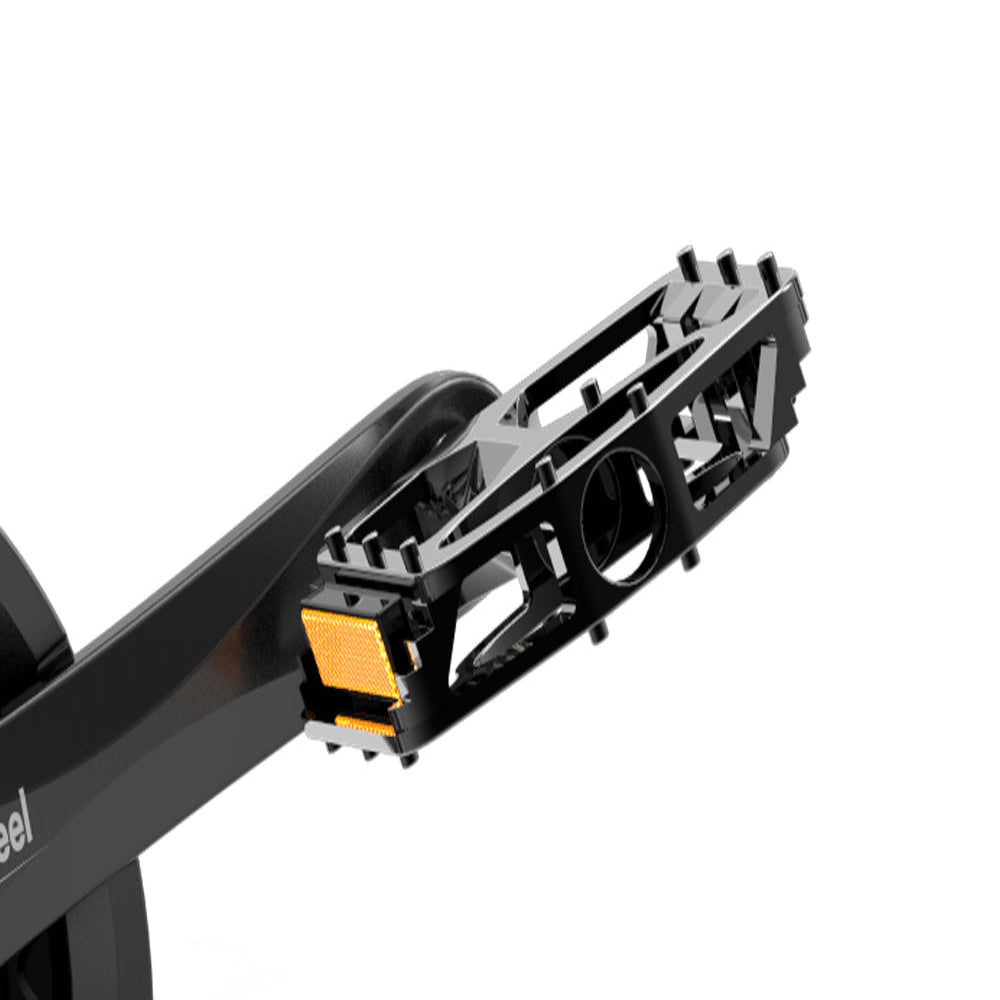 Close-up of a black metal product on a white background