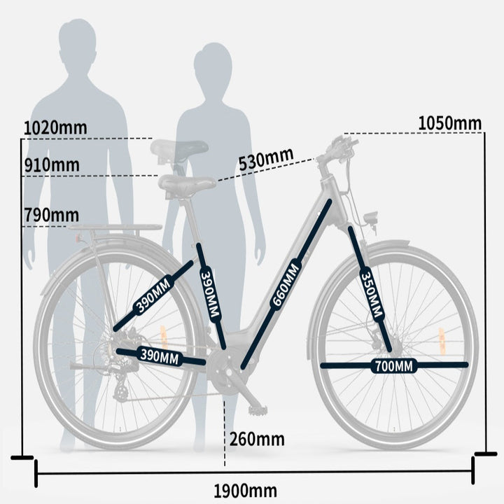 "DUO OT07 Electric Bike in Matte Black with durable Aluminum Alloy frame, Hydraulic Disc Brakes, and 13G Spoke Wheel, perfect for urban and off-road cycling."