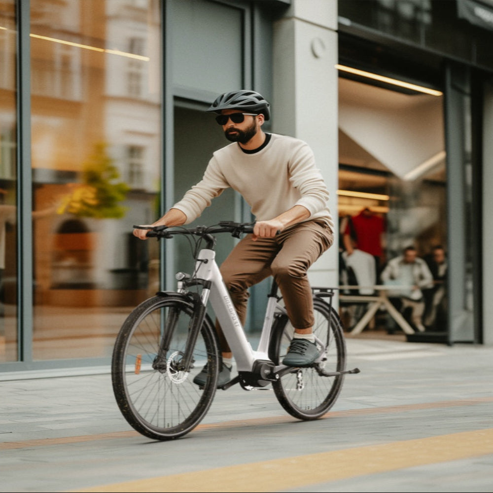 "DUO OT07 Electric Bike in Matte Black, a high-performance urban & off-road e-bike with durable aluminum alloy body and hydraulic disc brakes."