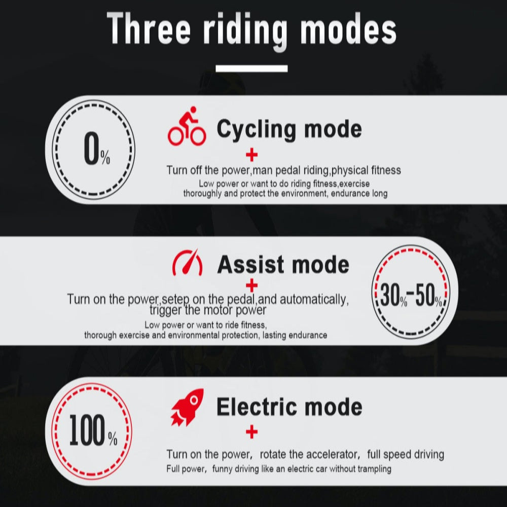 "Foldable SAM LO26-II YD mountain e-bike with 900W motor and 48V 14AH battery"