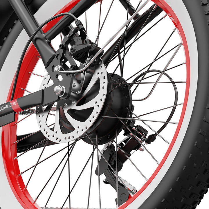 "DUO OT16-2 Folding Electric Bike in black color with 20-inch iron frame, LCD display and front & rear lights"