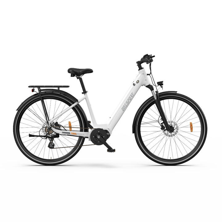 "DUO OT07 Electric Bike in Matte Black with durable aluminum alloy body, hydraulic disc brakes, and advanced pedal assist feature"