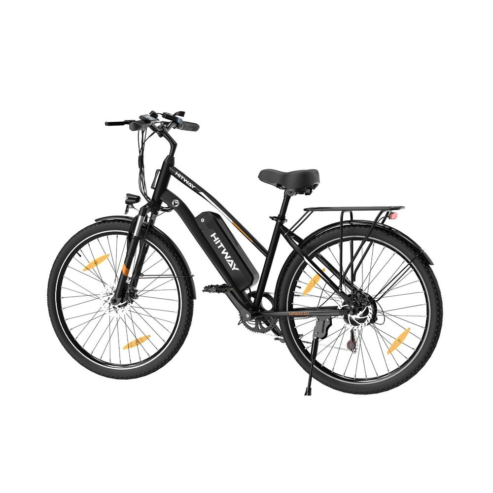 Black electric bicycle with 'HYtWAY' branding on a white background