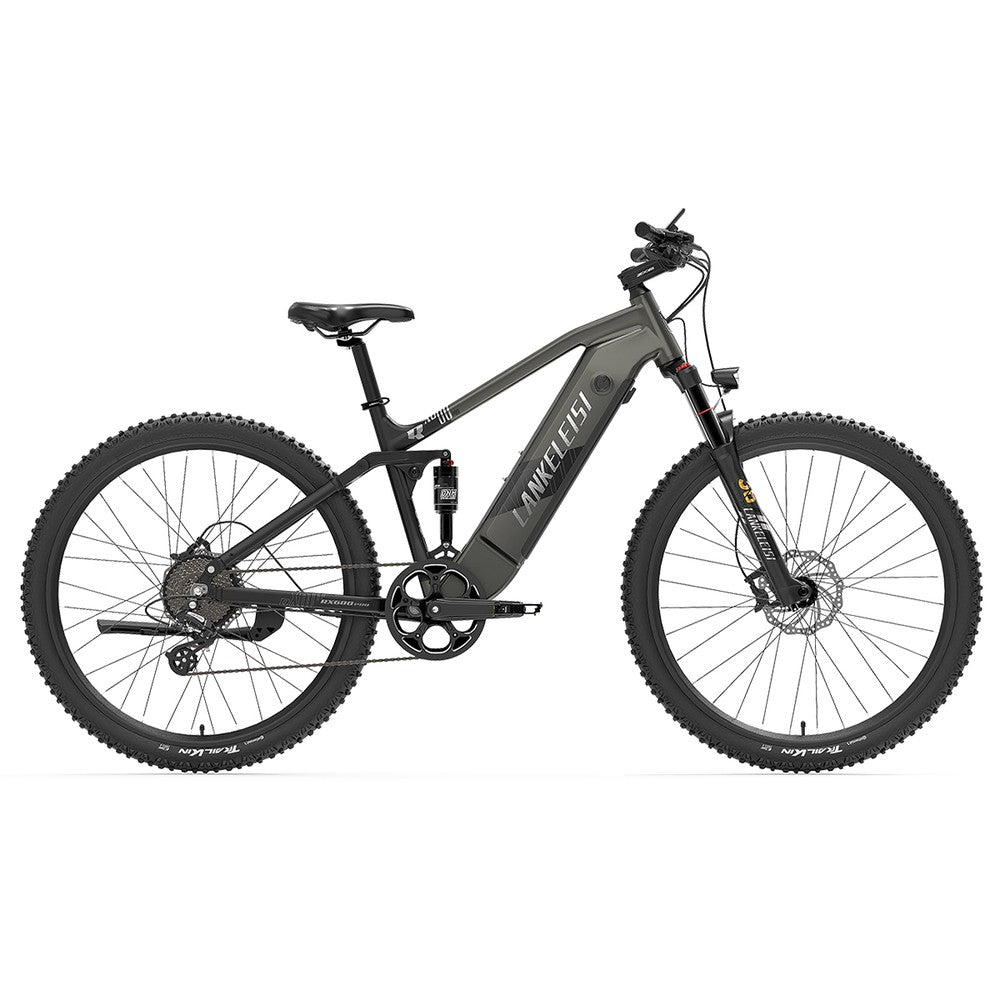 Electric bike with a brand logo Lankeleisi' on a white background