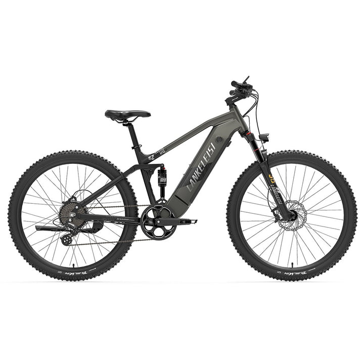 Electric bike with a brand logo Lankeleisi' on a white background