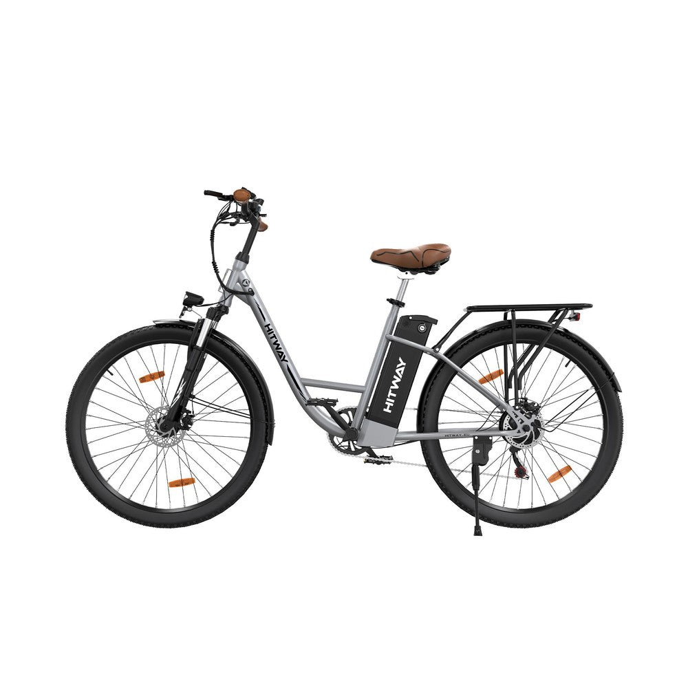 Electric bicycle with 'HItway' branding on a white background