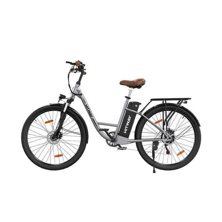 Electric bicycle with 'HItway' branding on a white background