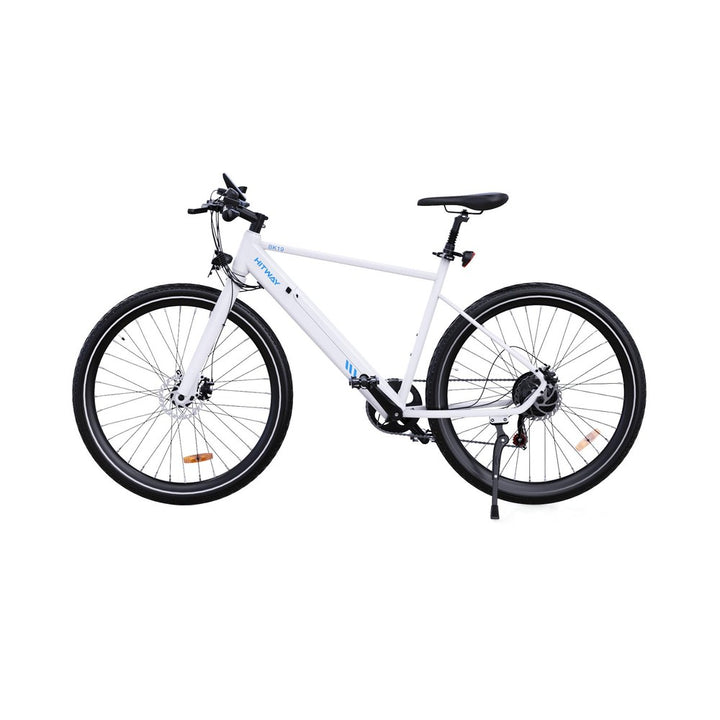 White bicycle on a white background