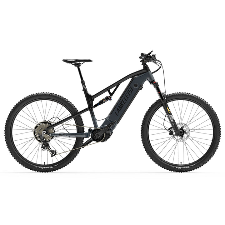Black electric bike on a white background