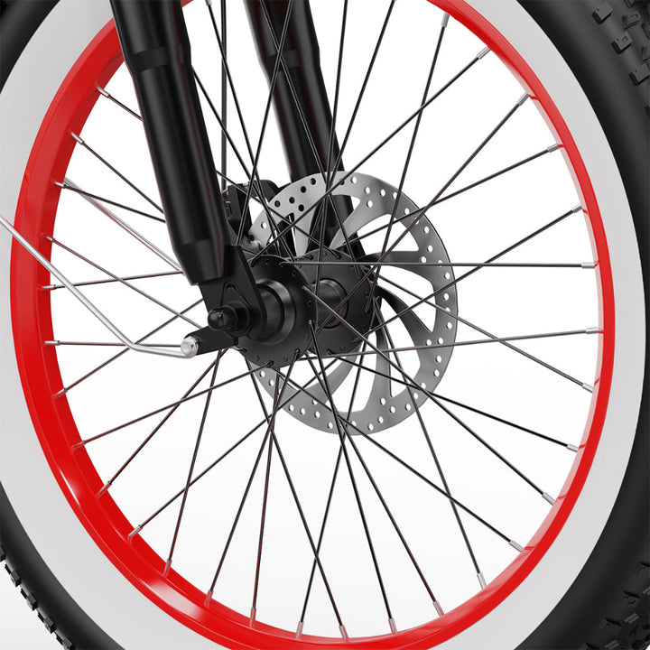 "DUO OT16-2 Folding Electric Bike in black with 20-inch frame, LCD display, and front and rear lights"