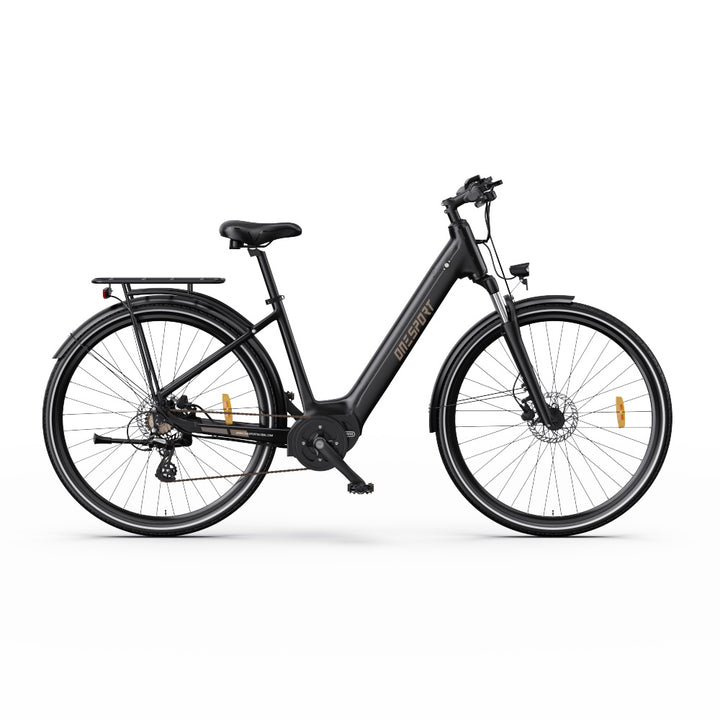 "DUO OT07 Electric Bike in shell white color, featuring durable aluminum alloy body, hydraulic disc brakes, and 13G spoke wheel."