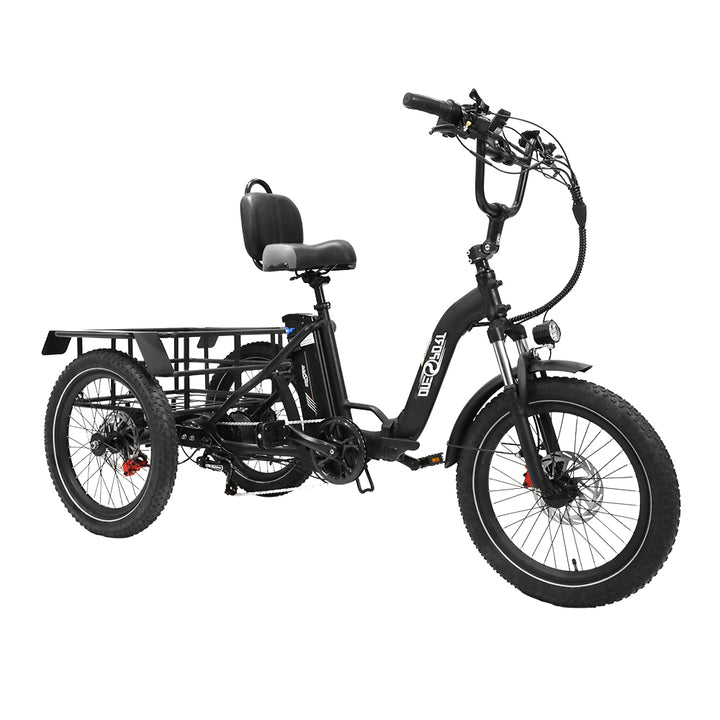 "DUO OT30 Electric Trike with a robust 500W motor, 3-wheel stability and foldable design for urban commuting and cargo transportation."