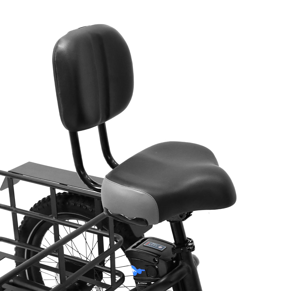 "Duo OT30 Electric Trike with a robust 500W motor and enhanced 3-wheel stability in urban setting"