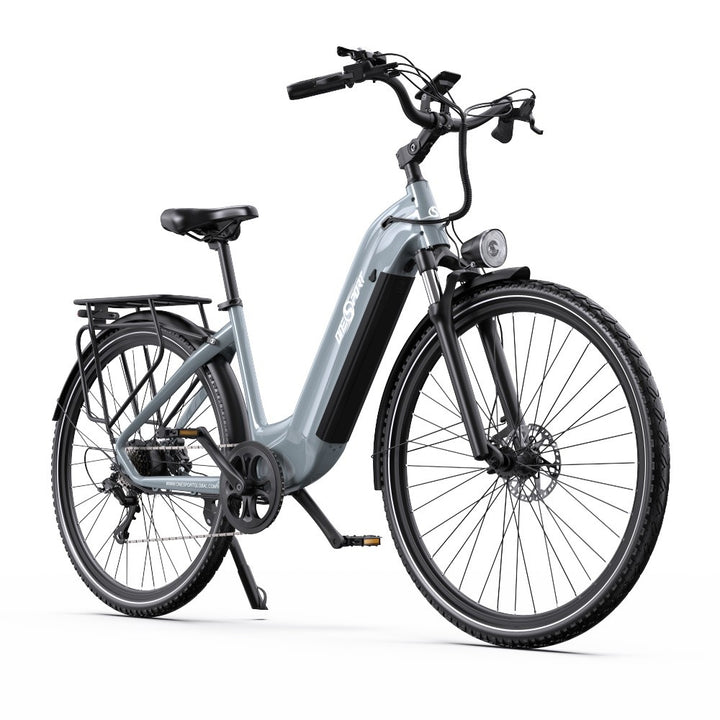 Elektrische fiets op witte achtergrond