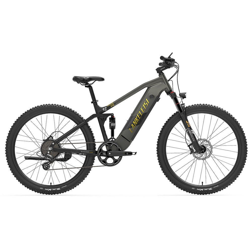 Electric bike with a brand logo Lankeleisi'on a white background