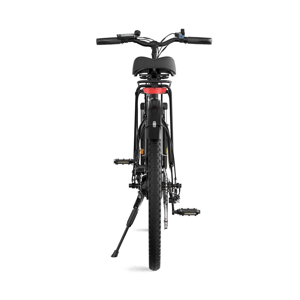 Black bicycle on a white background