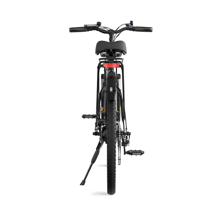 Black bicycle on a white background