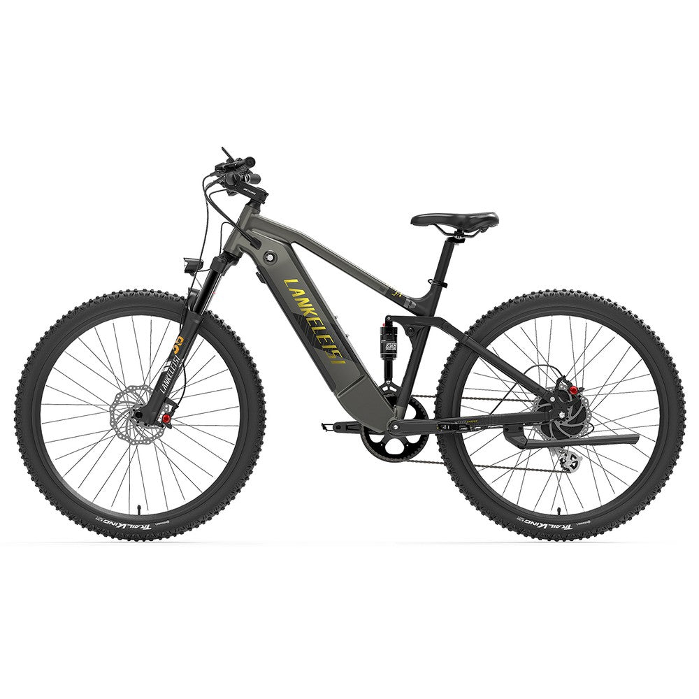 Electric bike with 'Lankeleisi' branding on a white background