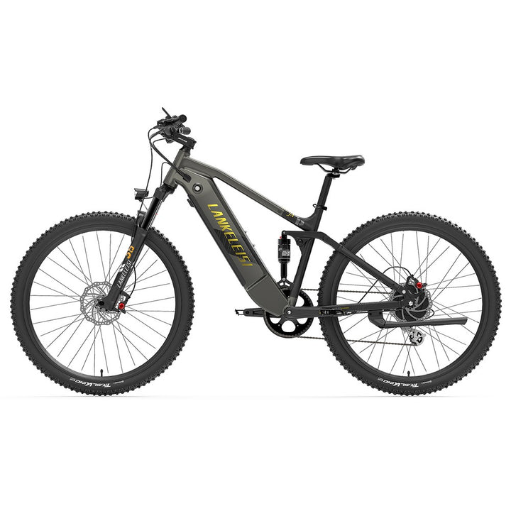 Electric bike with 'Lankeleisi' branding on a white background