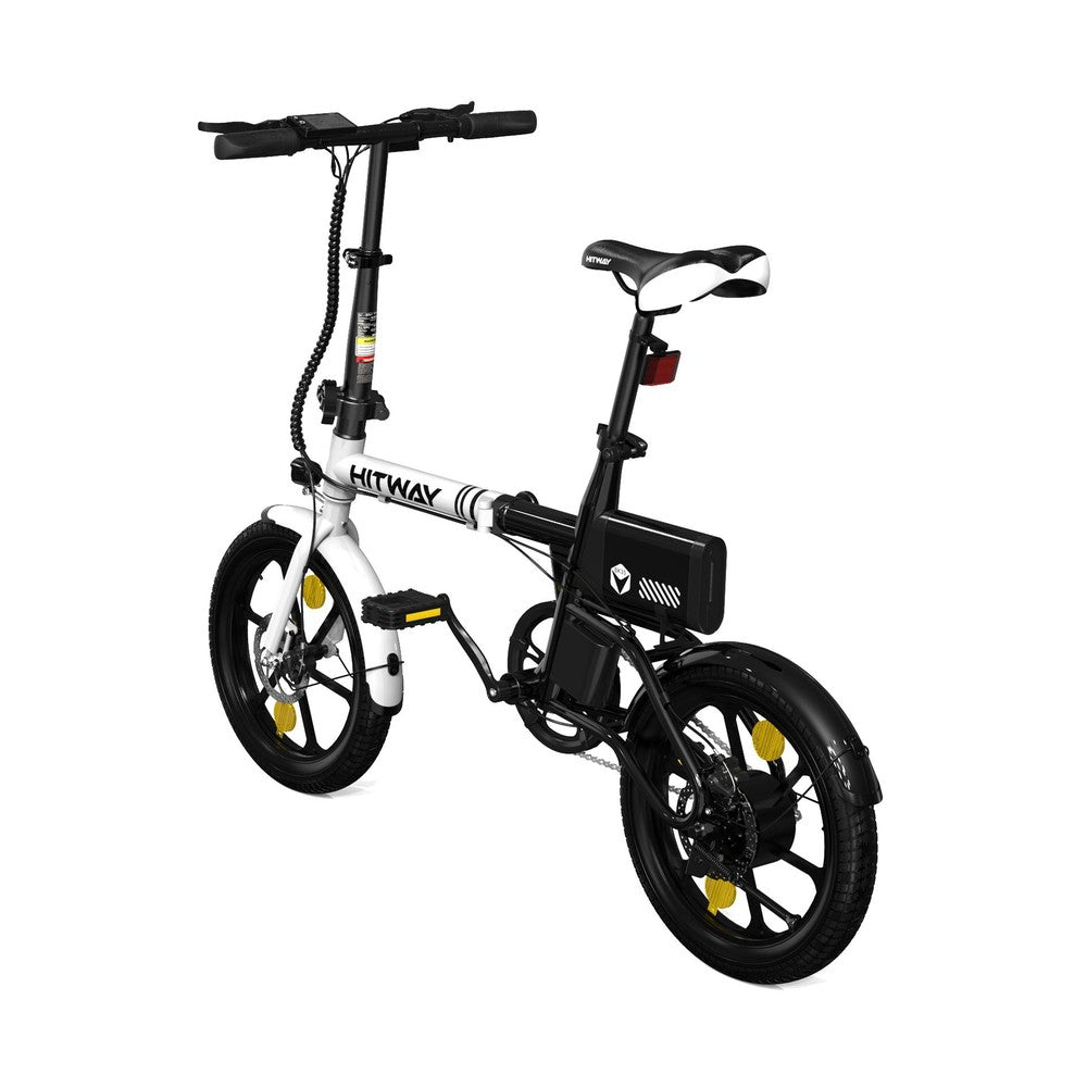 Black electric bike with 'HITWAY' branding on a white background