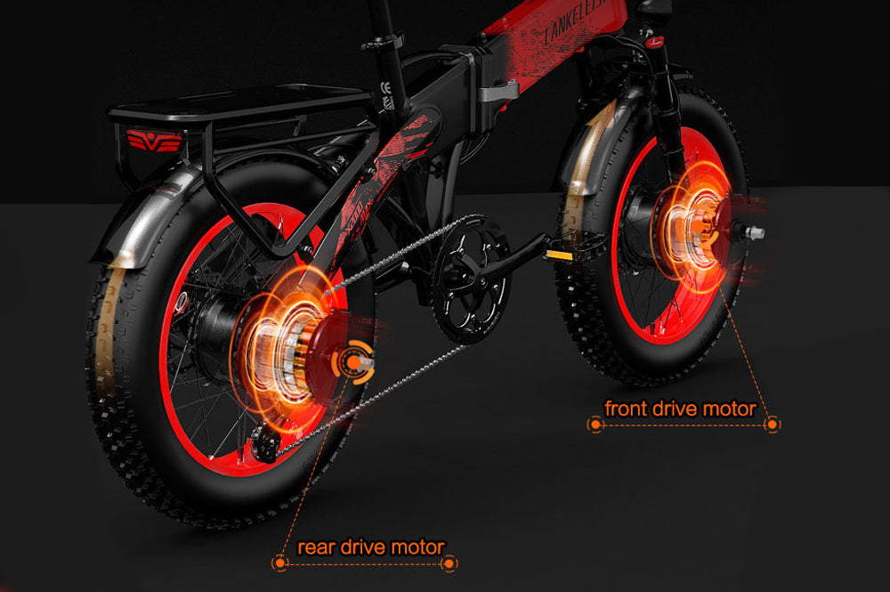 front and rear drive motor ebike