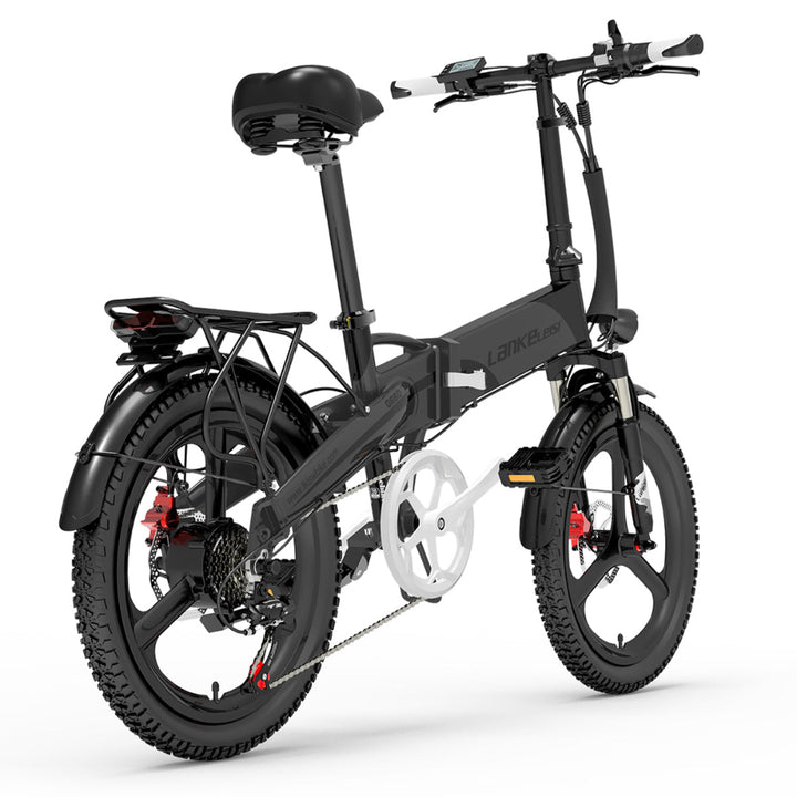 Black electric bike on a white background