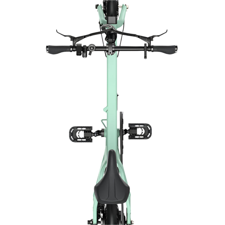 Mintgroene fiets op witte achtergrond