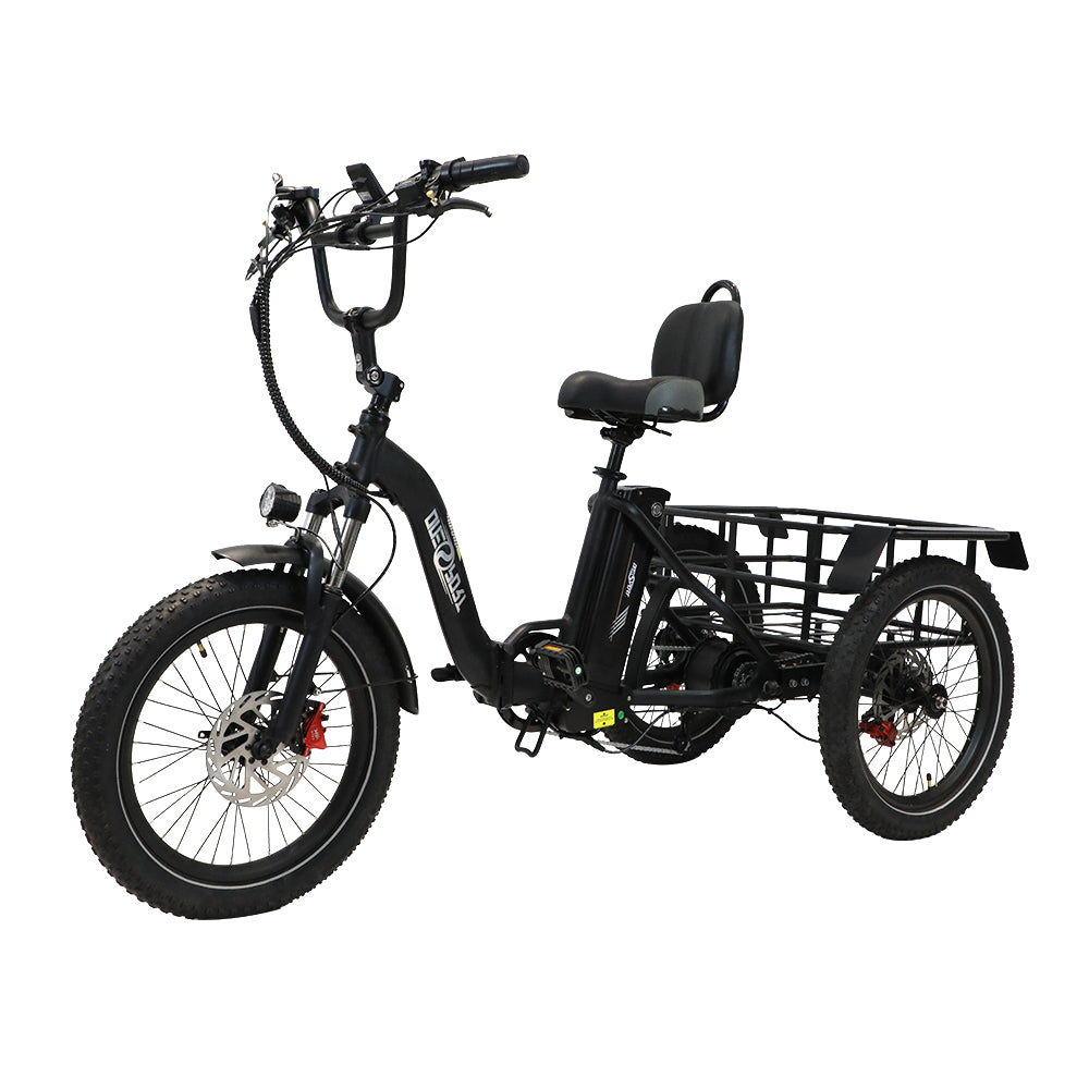 "DUO OT30 Electric Trike with robust 500W motor and enhanced 3-wheel stability, perfect for urban commuting or cargo transportation."