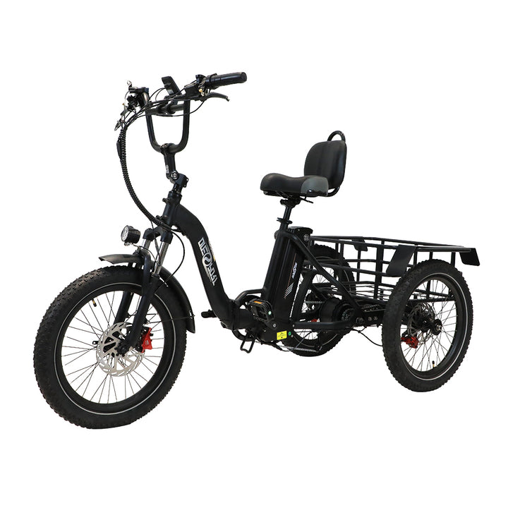 "DUO OT30 Electric Trike with robust 500W motor and enhanced 3-wheel stability, perfect for urban commuting or cargo transportation."