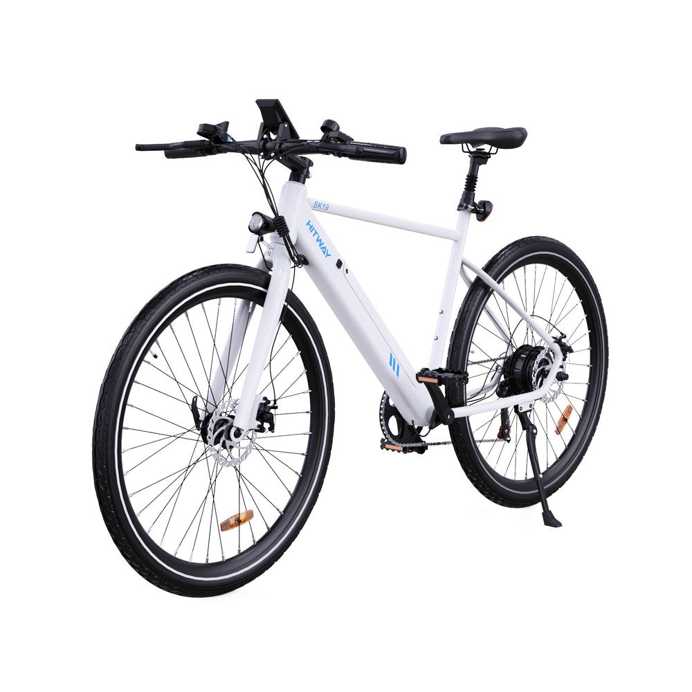 White bicycle on a white background