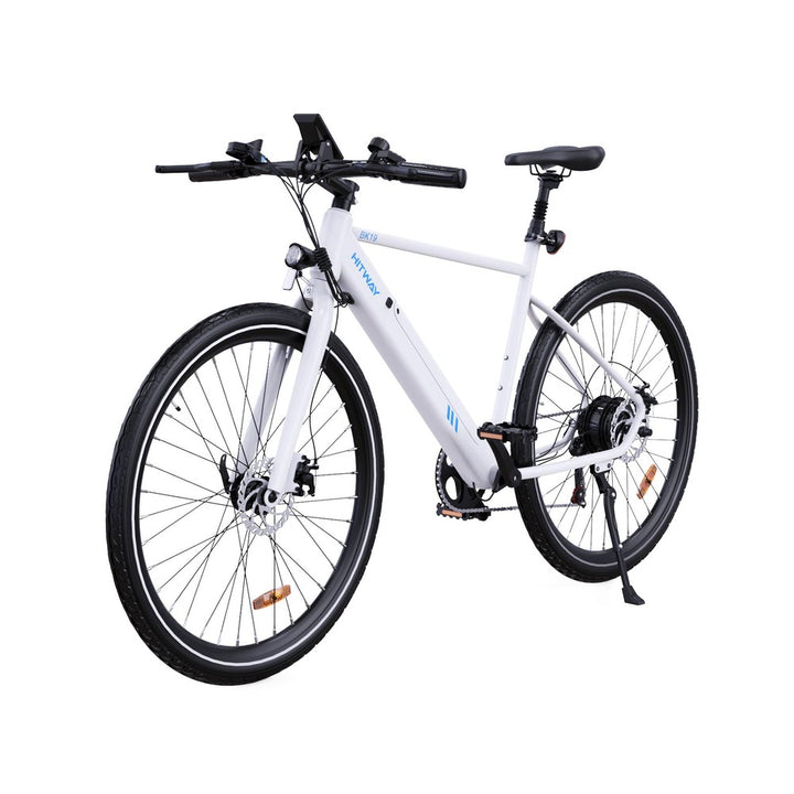White bicycle on a white background