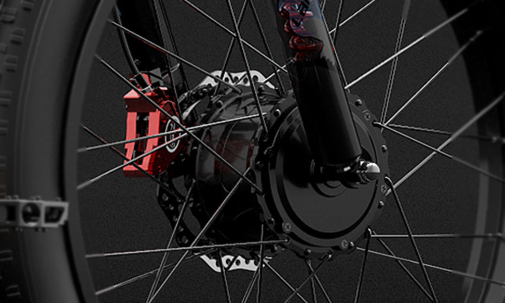Close-up of a bicycle wheel with a focus on the gear and chain mechanism.