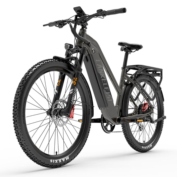 Black electric bicycle on a white background