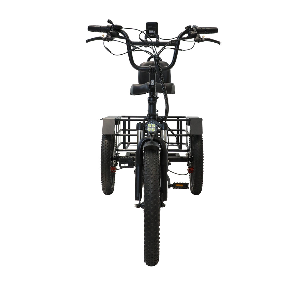 "DUO OT30 Electric Trike featuring a 500W motor and 3-wheel stability design, perfect for urban commuting and cargo transportation."
