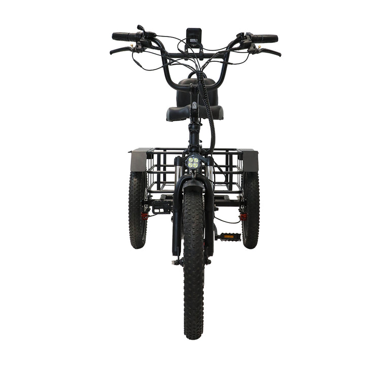 "DUO OT30 Electric Trike featuring a 500W motor and 3-wheel stability design, perfect for urban commuting and cargo transportation."