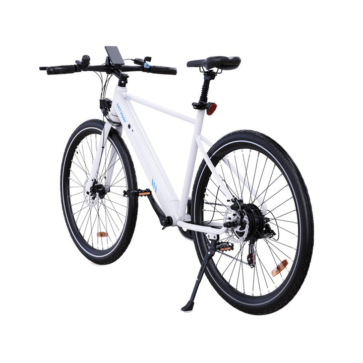 White bicycle on a white background