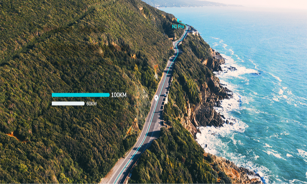 Scenic coastal road with greenery and ocean on a clear day