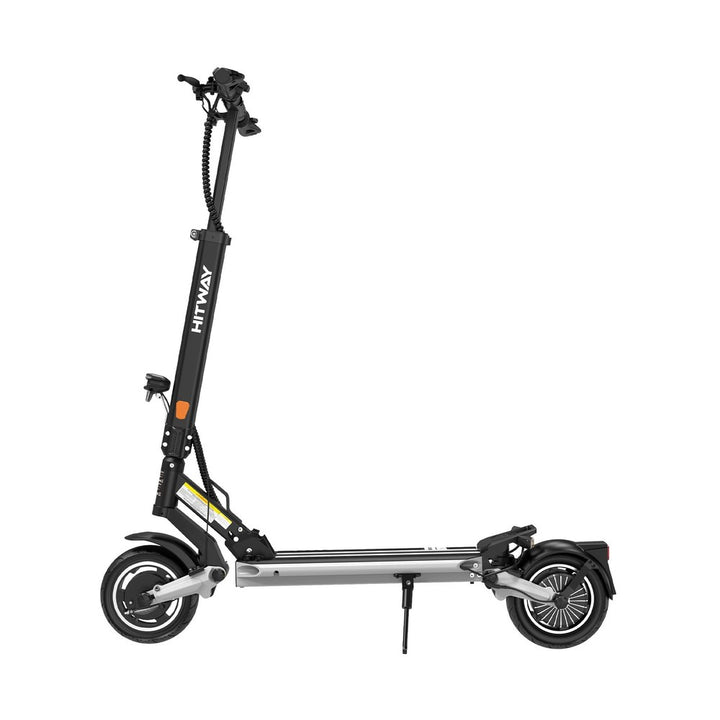 Black electric scooter with 'HITWAY' branding on a white background