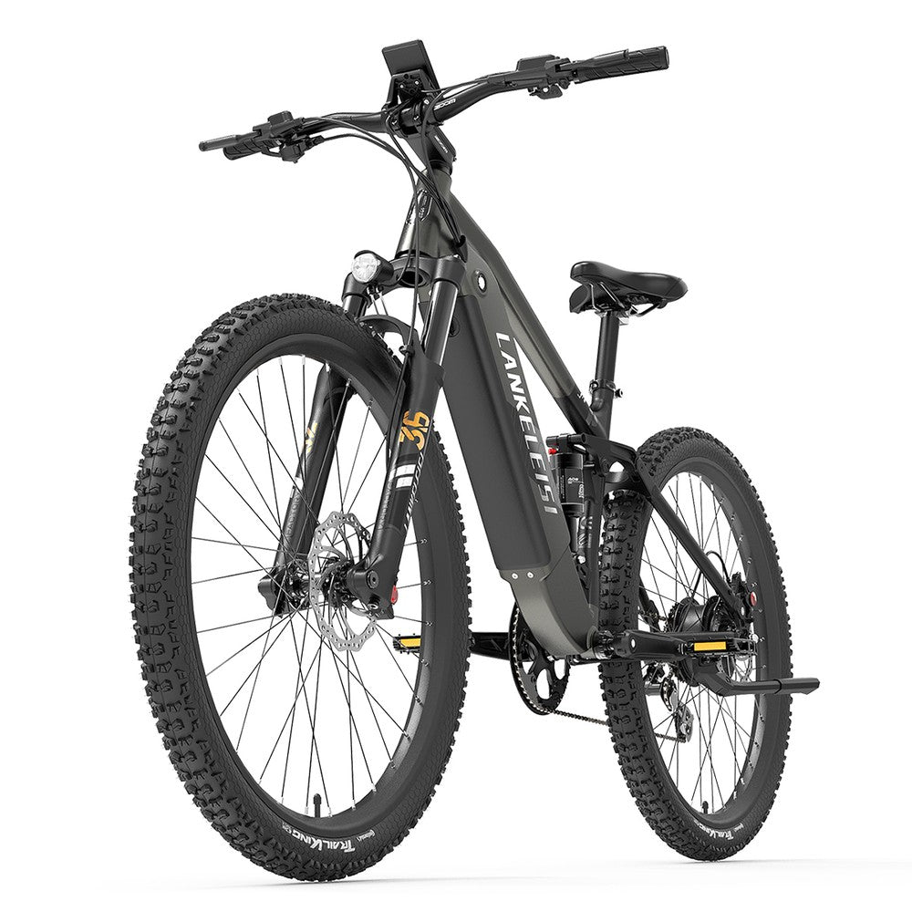 Black electric bike on a white background