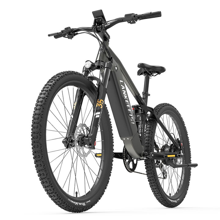 Black electric bike on a white background