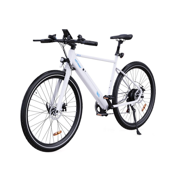 White bicycle on a white background